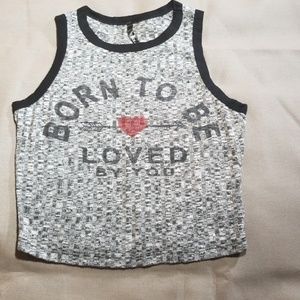 Childrens Black and Grey Tank Top
